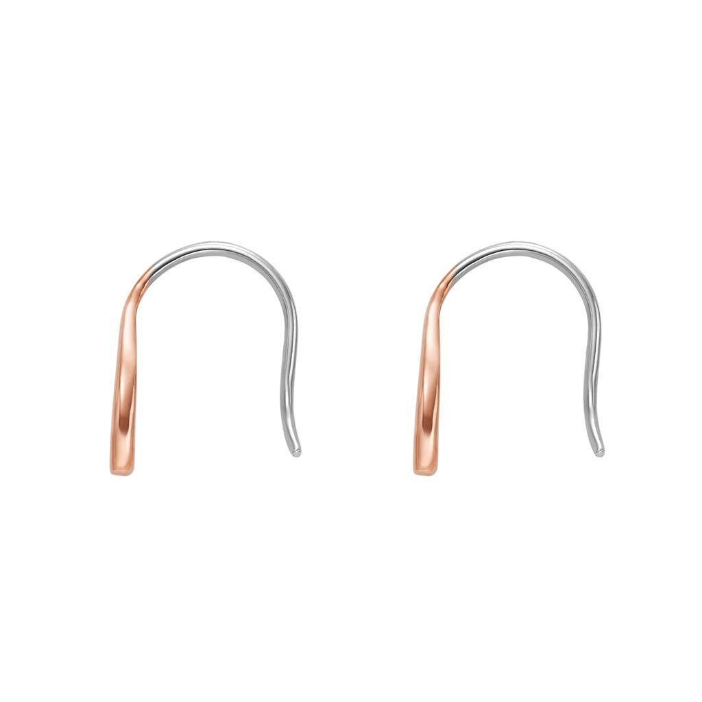 Skagen Women's ESSENTIAL WAVES Rose Gold-Tone Stainless Steel Drop Earrings, SKJ1781791
