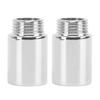 2PCS Shower Arm Extension Stainless Steel Chrome Plating Shower Head Extension Pipe for Bathroom