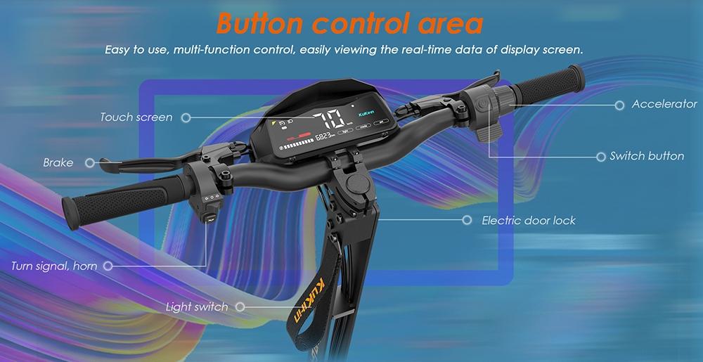Склад EU Электросамокат KuKirin G4 2000W60V20Ah, Макс. запас хода 75 км, Макс. скорость 70 км/ч, 11-дюймовые вакуумные шины для бездорожья