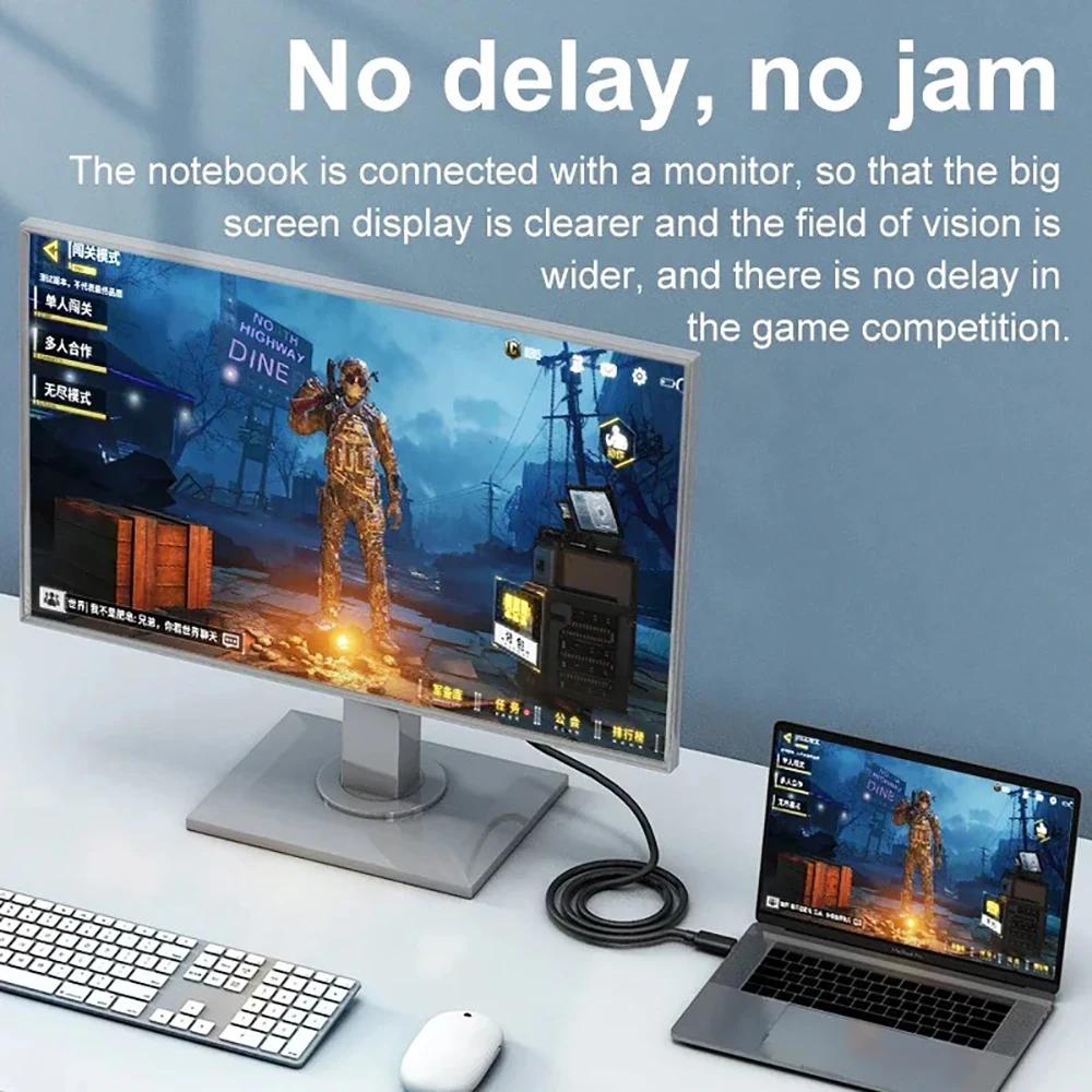 Кабель-адаптер USB C на DVI для монитора Thunderbolt 3 Type C USB C на DVI Шнур для Iphone 15 Pro Max Macbook air Macbook pro на DVI