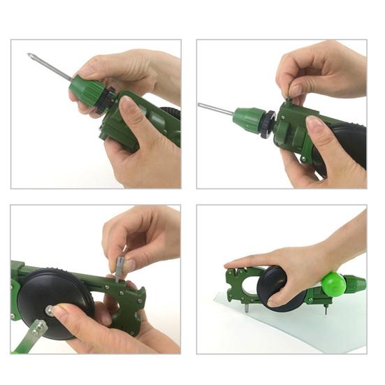 Мощный прецизионный ручной сверлильный станок по металлу, деревообработке, ручная кривошипная дрель для дома