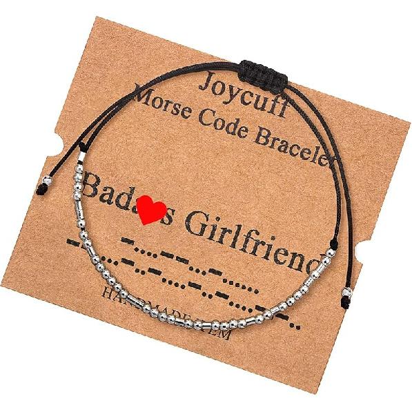 Вдохновляющие браслеты азбукой Морзе Мотивационное ободрение Памятные Уникальные подарки Шнурок Нержавеющая сталь Дружба Регулируемые Серебряные браслеты для