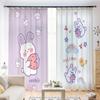 Детская спальня для девочек, высокие шторы с затемнением, розовые, в стиле принцессы, с рисунком из мультфильмов, милые, забавные, с рисунком животных, шторы, жалюзи, окна, новые, милые