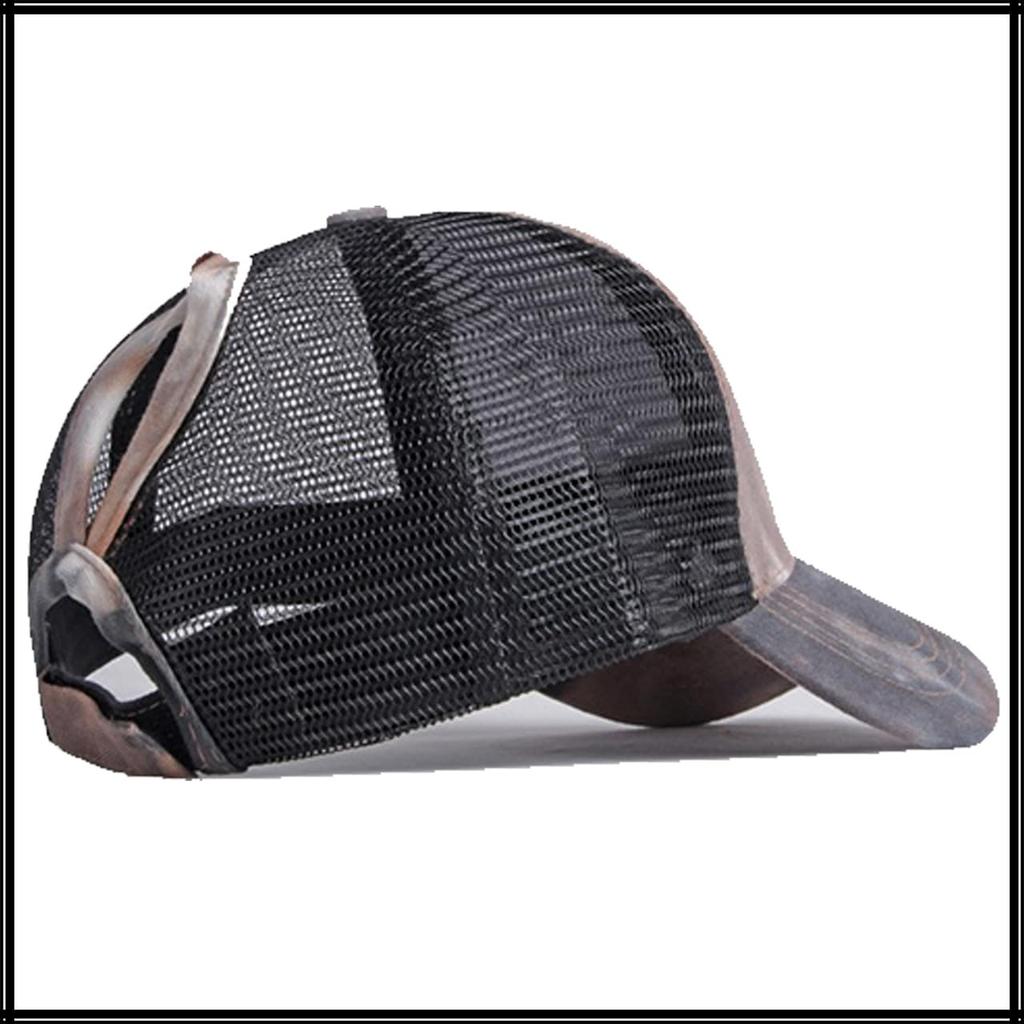 Mesh Cap Marble Pattern Hat Sports Running Outdoor CA637 [White Fang] Women's (Sky Blue)