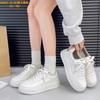 Туфли на платформе белые женские туфли 2025 года новые популярные осенние универсальные увеличивающие рост туфли для спорта и отдыха туфли на каблуках