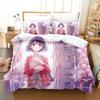 3D Print Anime Saekano Megumi Kato Bedding Set,Duvet Cover Bed Set Quilt Cover Pillowcase,King Queen Twin Size Boys Girls Adults