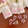 3Pcs/Set Hairpins For Women Girls Star Bb Hair Clips Pin Mini Korean Style Frosted Pink Color Snap Ornaments Accessories