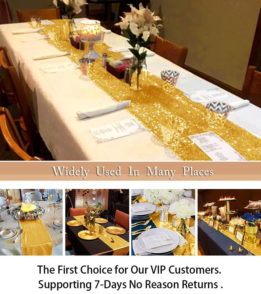 Блестящие дорожки для стола, Золотая дорожка для вечеринки, Блестящая дорожка для стола, Длинные скатерти для свадеб, осень