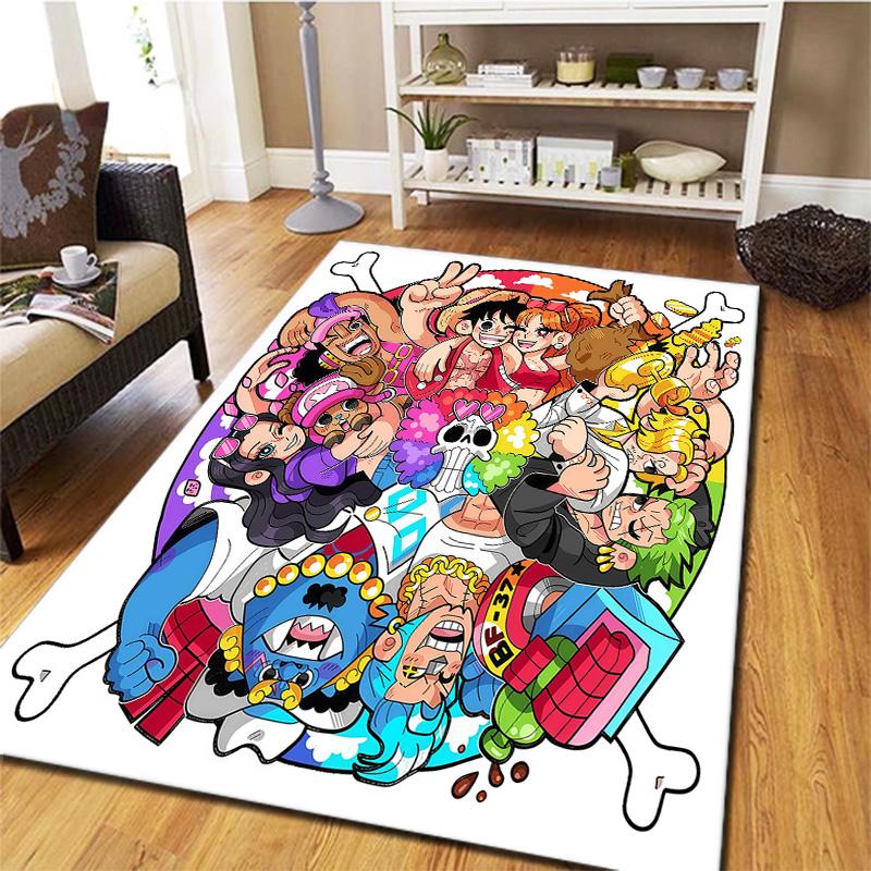 Ковер с изображением Манки Д. Луффи из One Piece для гостиной, спальни, дома, украшение дивана, нескользящий коврик для детской игры