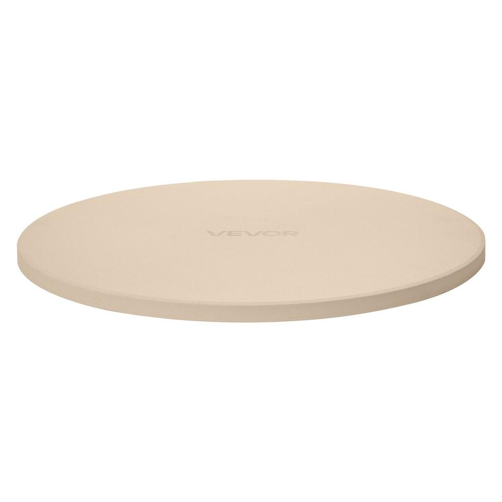 Pizza Stone, 381 mm Round Cordierite Pizza Stone, Extra Large Baking-Stone with Aluminum Peel, 17 mm Thickness Heat-Resistant Cooking Cordierite, for