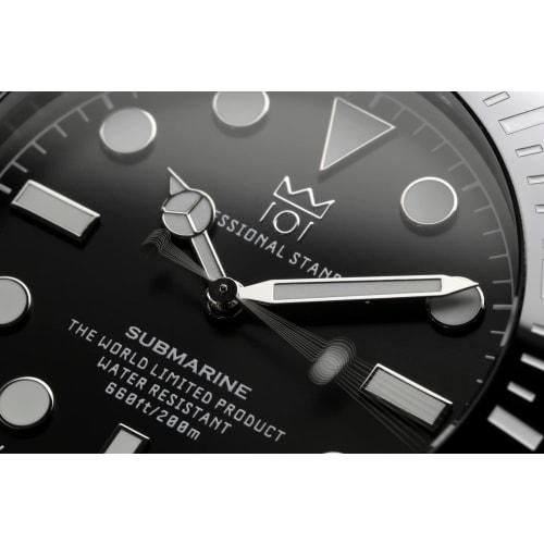 HYAKUICHI 101 20 ATM Water Resistant Sweep Seconds Diver's Watch Ceramic Bezel Non-date Wristwatch