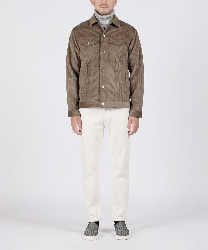 Panicale Brown Corduroy Trucker Jacket