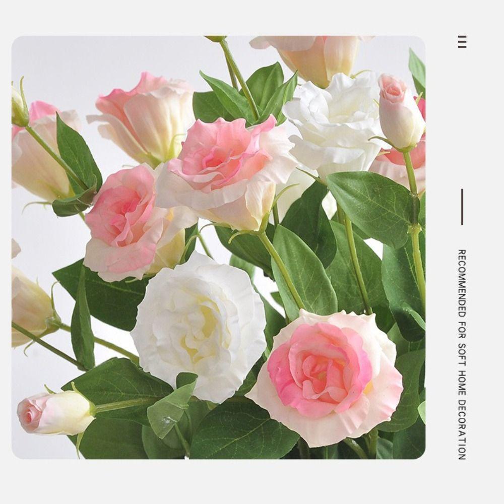 White Color Artificial Lisianthus Real Touch Artificial Flowers Simulation Flowers  Cafe Decor