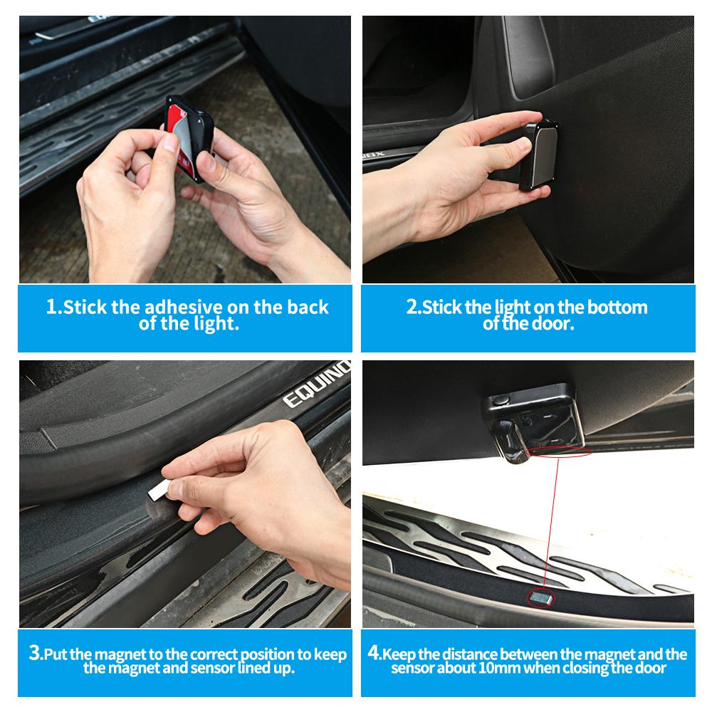 2PCS GTC Car Door Welcome Light Laser Projector Logo Wireless Sensing For Vauxhall Opel OPC Line Corsa Astra Vectra Crossland ZD4