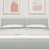 Headboard Light Grey 144 cm Velvet