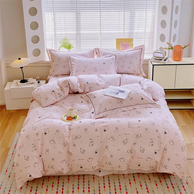 Premium 100% Cotton Bedding Set 3 Piece Duvet Cover Set (1 Duvet Cover 2 Pillowcase) Breathable Hypoallergenic Single/Double Bed
