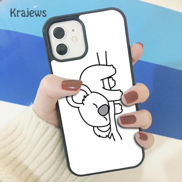 Krajews Animal sleeping koala Soft Phone Case Cover For iPhone 17 Air 16 15 14 plus 11 12 13 pro max coque Shell Fundas