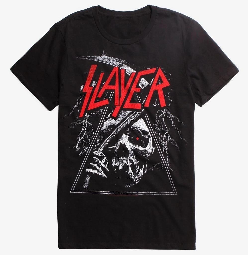 Футболка Slayer TRIANGLE REAPER 100% Хлопок Мужские Футболки Топ Хэви-метал Группа НОВАЯ & Официальная