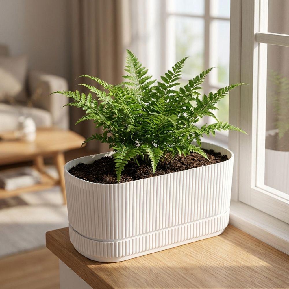 Drainage Hole Self Watering Planter Double Layer Lazy Plant Pot New Desktop Vase Indoor Plants