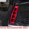 Рамка-крышка противотуманной фары передней части автомобиля для Kia Carnival KA4 - 2024 ABS Хром / Углеродное волокно / Красный Аксессуары Экстерьер