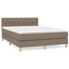 3140861 vidaXL Divan Bed with Mattress Taupe 140x200 Cm Fabric
