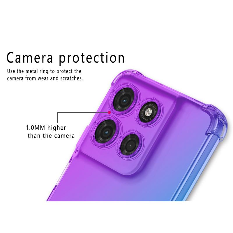 Чехол TPU с градиентом и подушкой безопасности для Motorola G67 G77 G17 G57 Power Защитный ударопрочный чехол Fundas Coque Capa