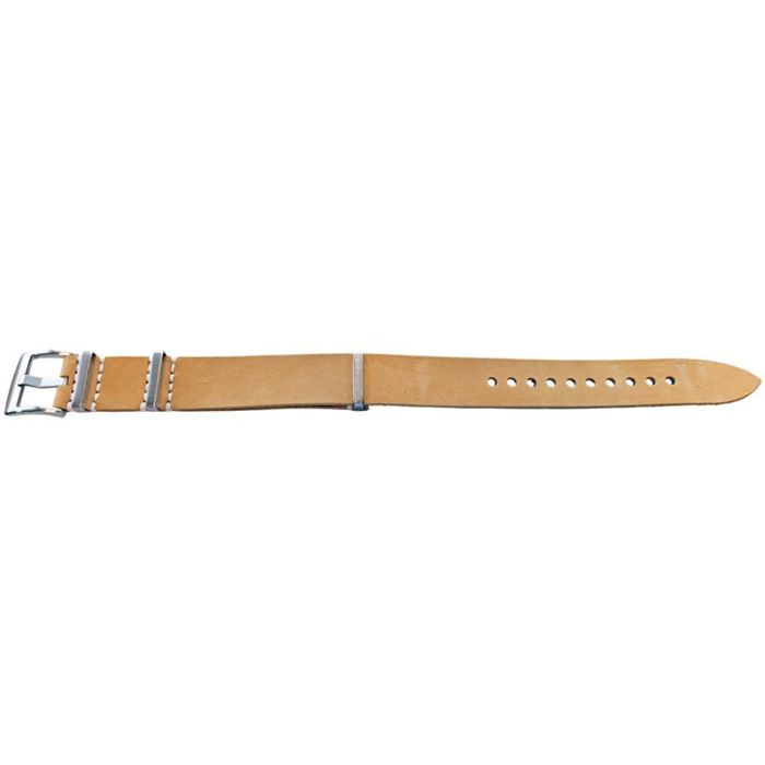 Bracelet de montre - MY-MONTRE - cuir veau lisse - marron clair - 22mm - traité à l'huile résistant à l'eau