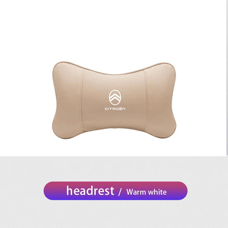1Pcs Car Seat Headrest Auto Logo Neck Pillow For Citroen 2CV VTS DS5 RD3 Cross Jumpy C8 C-Elysee C15 C4L Spacetourer CelyseeC6 ajy256