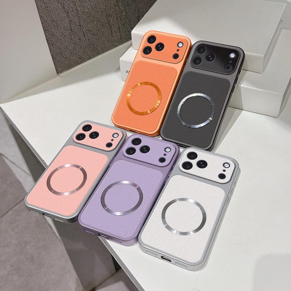 Чехол для телефона Realme 16 16T 15 15T 14 13 12 Pro Plus + 5G с текстурой кожи и магнитным кольцом