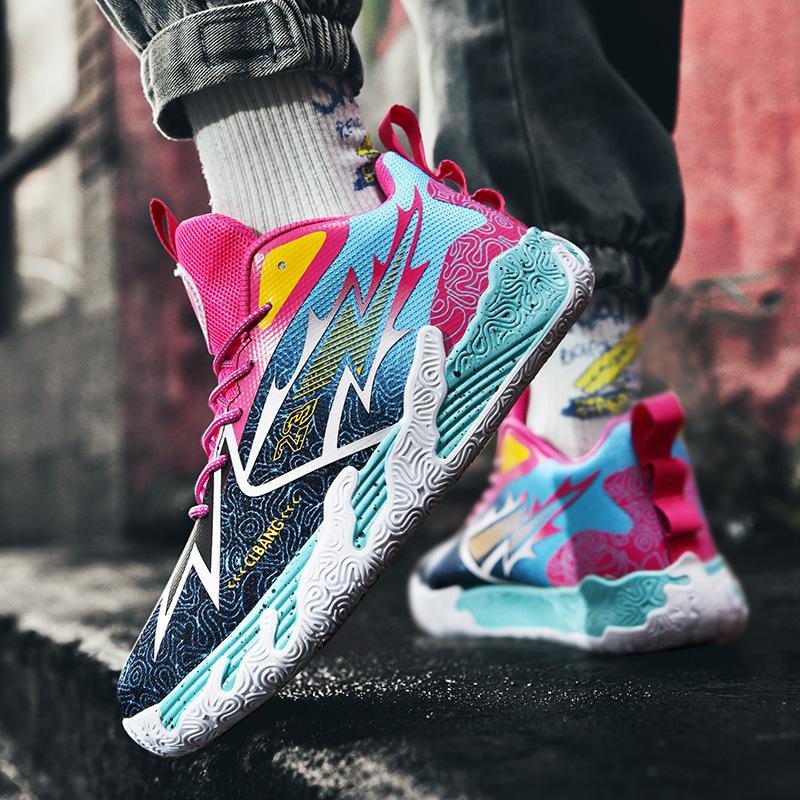 Mandarin Duck Basketball Shoes New Middle School Students Trend High-top Sports Shoes Youth Outdoor Sports Shoes Men