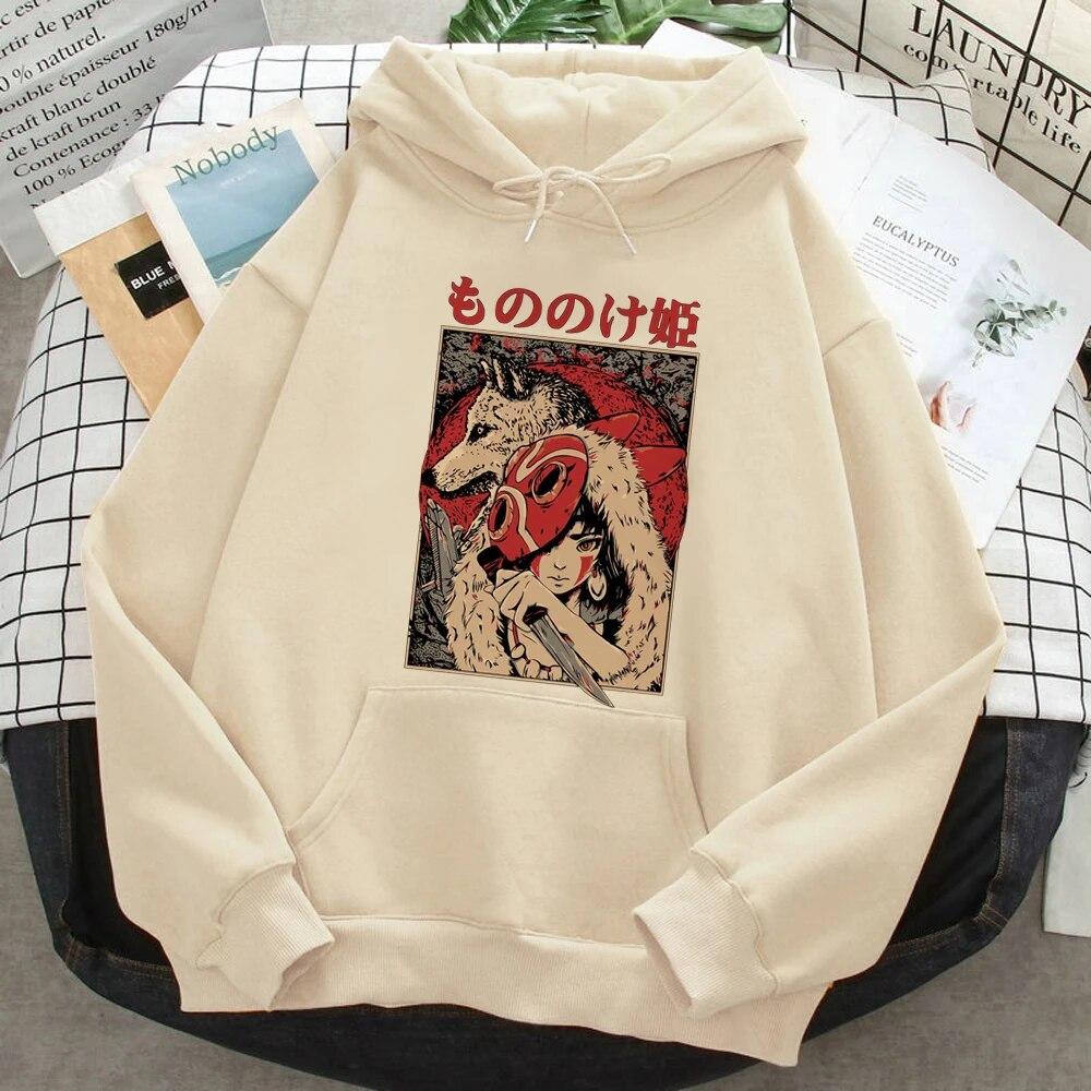 Толстовка унисекс, толстовки принцессы Мононоке, женские толстовки с капюшоном в стиле аниме y2k, женские толстовки в корейском стиле
