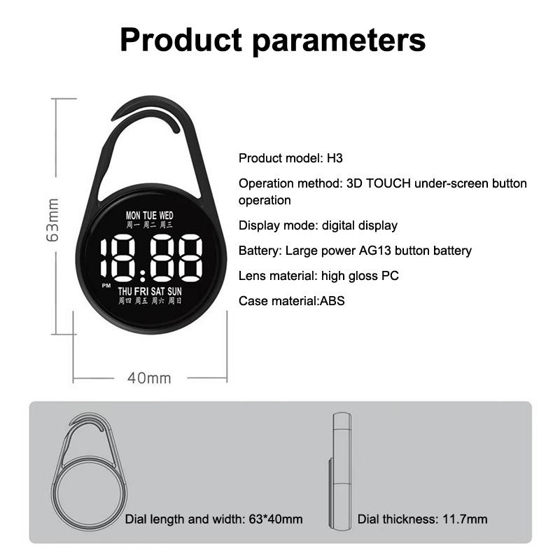 LED Digital Hanging Watch Night Light Energy Saving Silent Electronic Clock for Bedroom Living Room Wall Decor