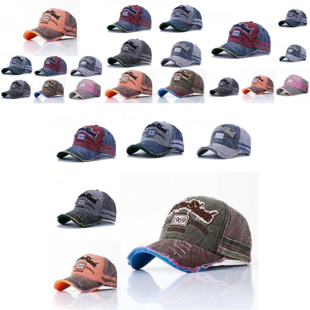 Винтажная вышитая бейсболка с необработанными краями для унисекс