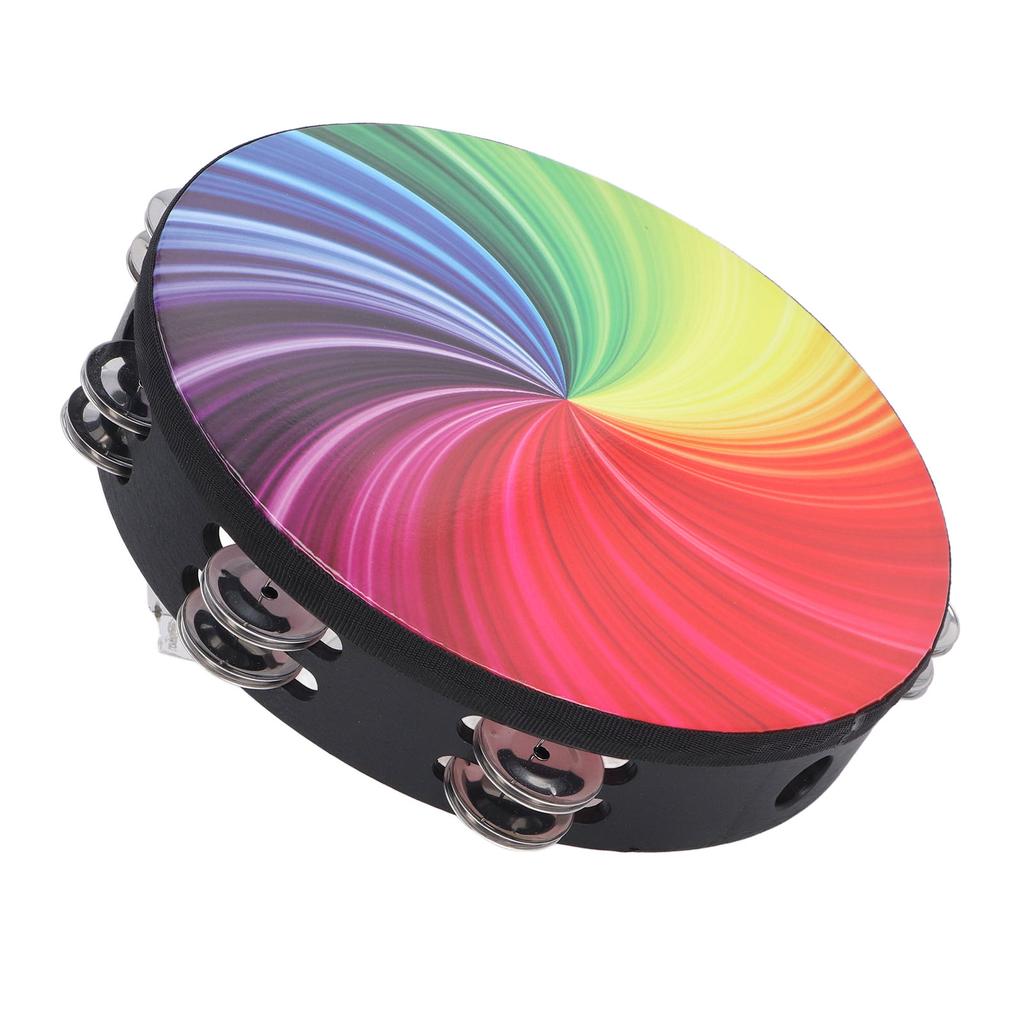 Ручной бубен 10-дюймовый двухслойный колокольчик из массива дерева и ручной барабан из ПЭТ