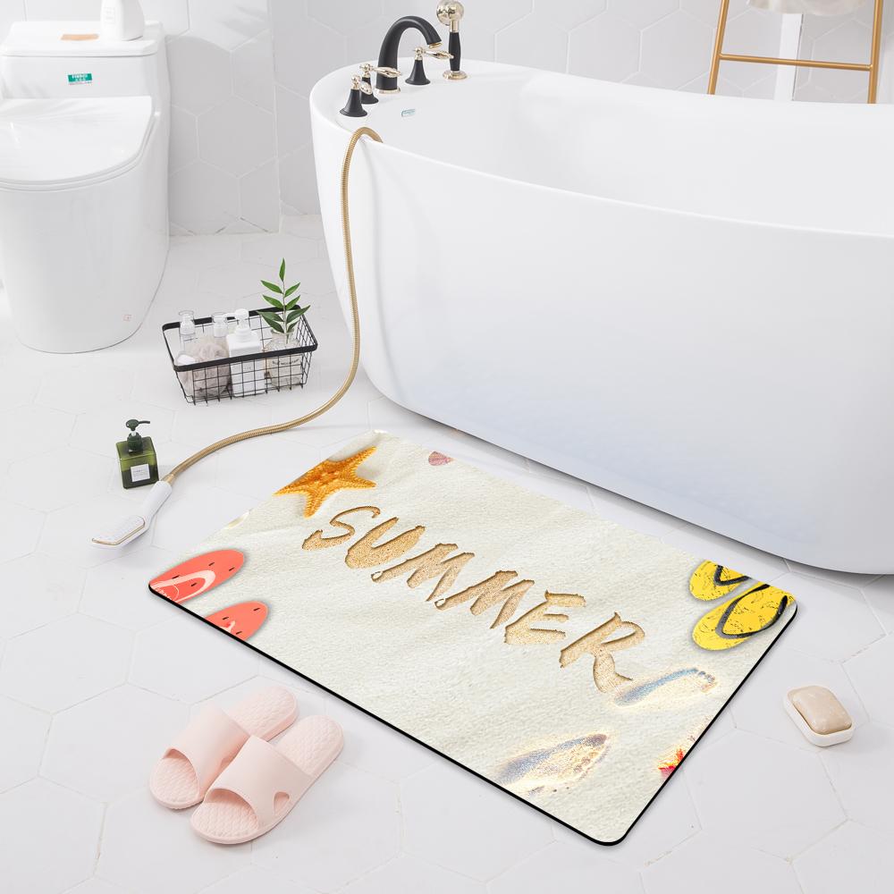 Впитывающий нескользящий коврик для ванной комнаты, дверной коврик, туалетный пол, душевая комната, коврик для ванны, кухонный коврик