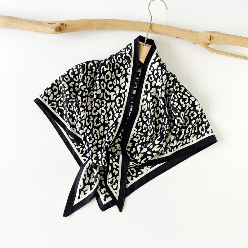 Niche Irregular Scarf Shawl Spring and Summer Twill Triangle Scarf Versatile Scarf Professional Leopard Scarf Decoration