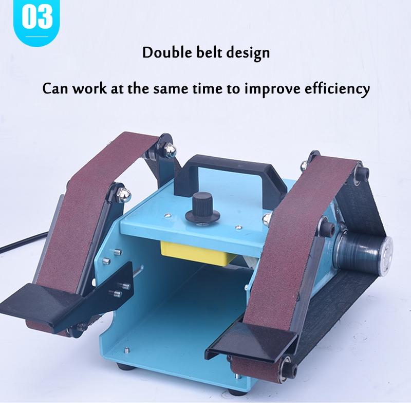 220 В Двухосевой ленточный шлифовальный станок Настольный Электрический Ленточно-дисковый шлифовальный станок Для полировки дерева, пластика, металла С шлифованием 950 Вт