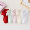 Носки для девочек в стиле принцессы, весенние и летние, кружевные детские носки из чистого хлопка, летние, тонкие, дышащие, для танцев для девочек