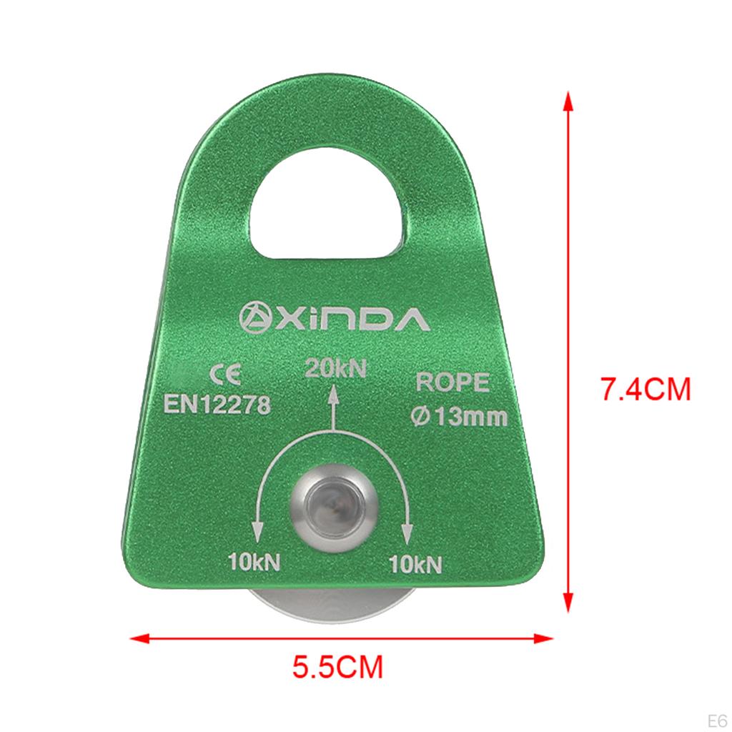 20KN Climbing Pulley Ball Bearing, Side Swing Lightweight Pulley, Steady Purple Outdoor for