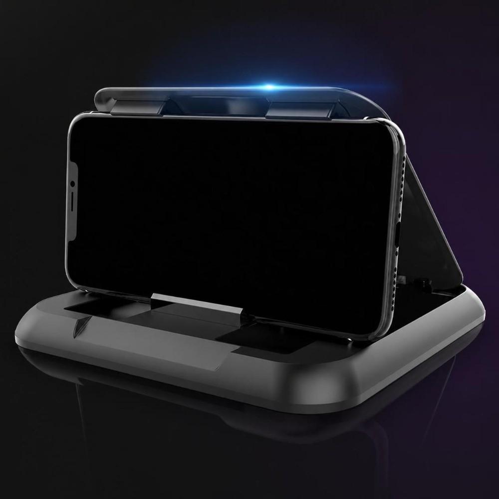 Carbon Fiber Finish Phone Mount Bracket Anti-Slip Pad Dashboard Phone Mount Car Accessories