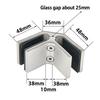 Stainless Steel Glass Clamp Clip 90 Degree Heavy Duty Glass Clip  For Railing