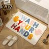 Anti Slip Bathroom Decor Modern Bath Mat, Absorbent Non-Slip Rug, Fun English Letters, Home Mat Machine Washable Cozy Rug for Tub Sink Shower