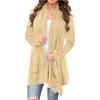 Women's Asymmetrical Open Front Knit Cardigan Long Sleeve Casual Cover Up Loose Fit
