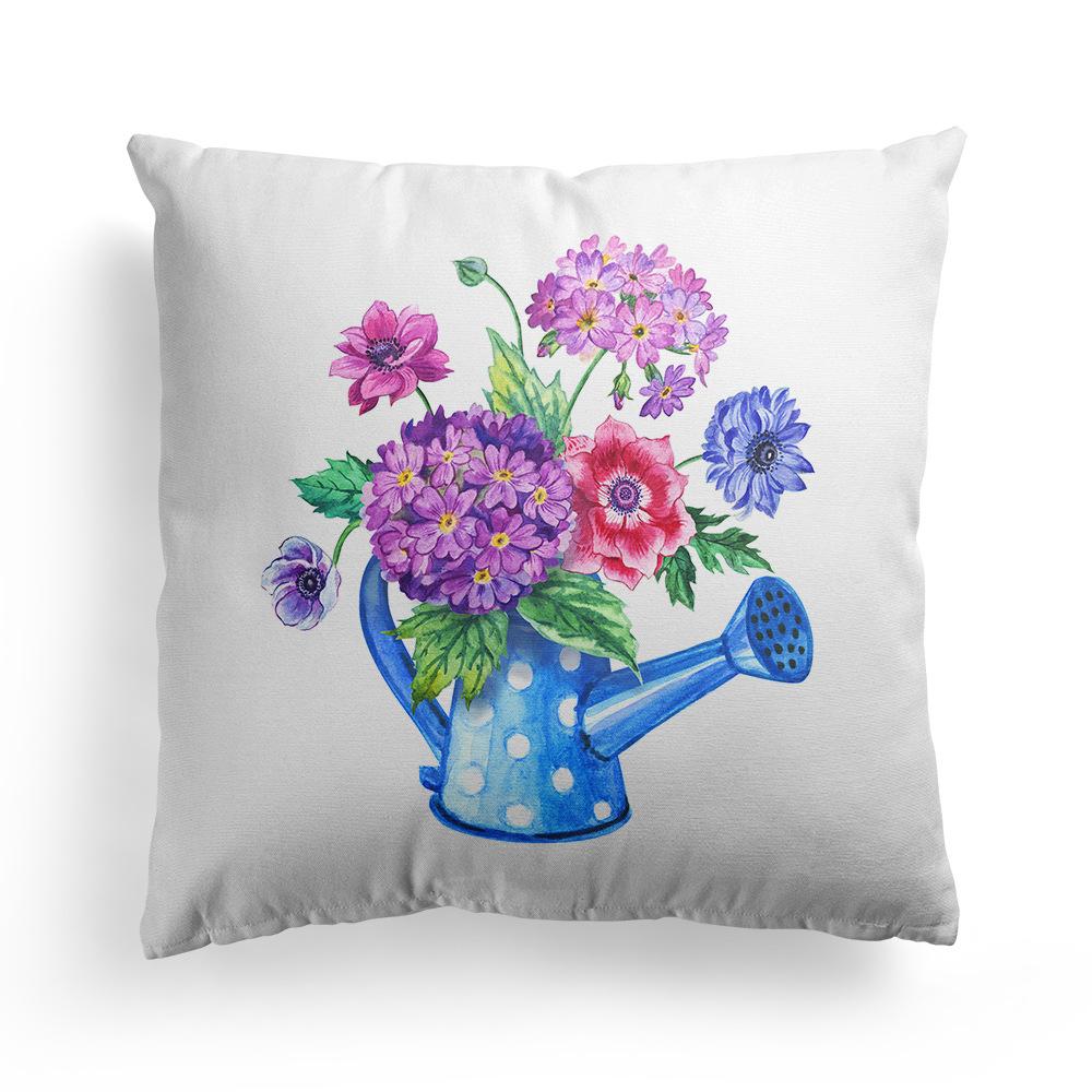 Пасхальная наволочка Скандинавский фестиваль Кролик Цветы Гирлянда Дом Персиковый Кожа Бархат Подушка Наволочка