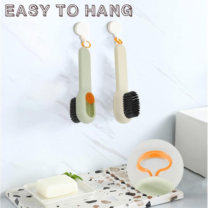 1/2pcs Multifunctional Liquid Shoe Cleaning Brush with Soap Dispenser, Shoe Laundry Brush Scrub Brushes for Cleaning, Soft Bristle Cleaning Brushes