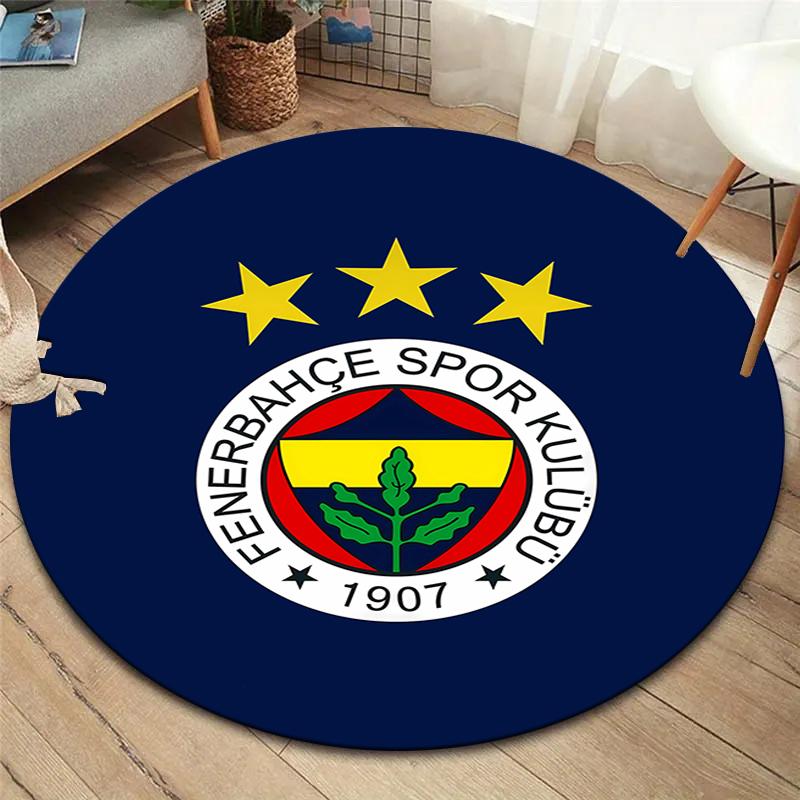 Спортивный клуб Фенербахче, Круглый ковер FCSB, Ковер для гостиной, спальни, дивана, игровой комнаты, Декор, Нескользящий коврик для пола