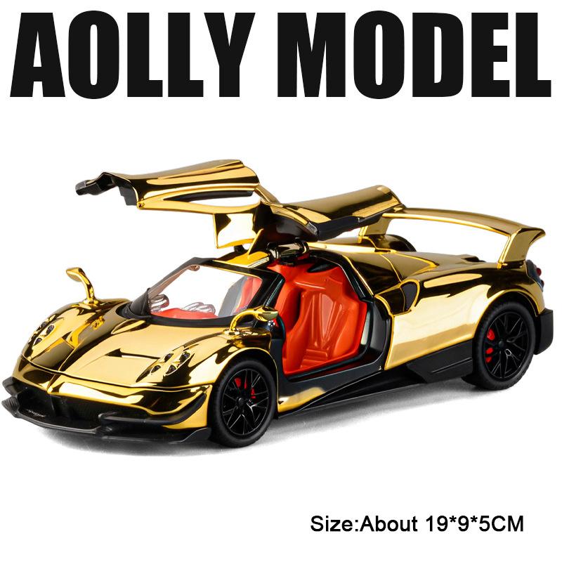1:24 PAGANI Huayra Zonta HP Миниатюрные Модели Игрушки Сплав Литье под Давлением Двери Машины Открываются Резиновые Шины Машинки с Оттяжкой Модные Украшения