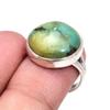 Natural Tibetan Turquoise Gemstone Handmade 925 Sterling Silver Ring Size 6 S3m75
