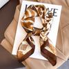 New Luxury Brand Women Silk Leopard Print Square Scarf Female Beach Stoles Echarpe Satin Headband Shawl Wraps Bandana
