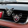 Car Vent Clip Bat Skull Shape Rhinestone Decor Car Air Freshener Clip Perfume Aromatherapy Car Interior Accessory